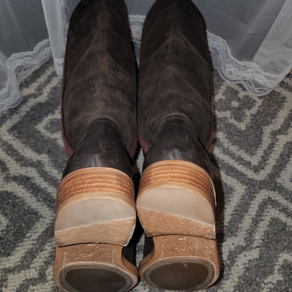 Joie Dark Brown Leather Boots - Picture 4 of 5